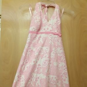 Lily Pullitzer Pink Rhino Vintage Halter Dress 4